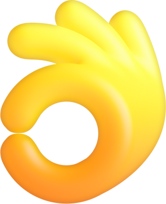3D Stylized Ok Emoji