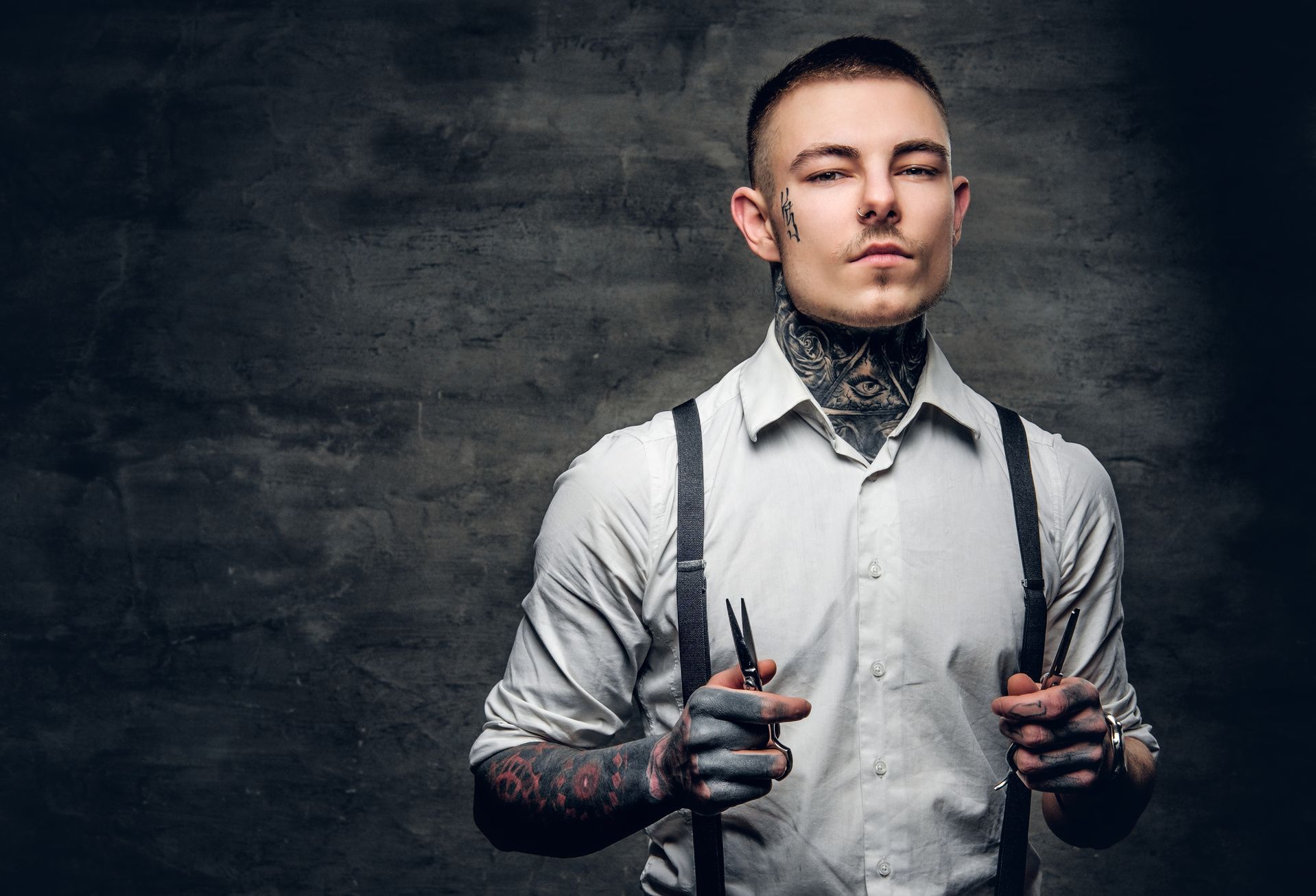 Tattooed Male Barber 