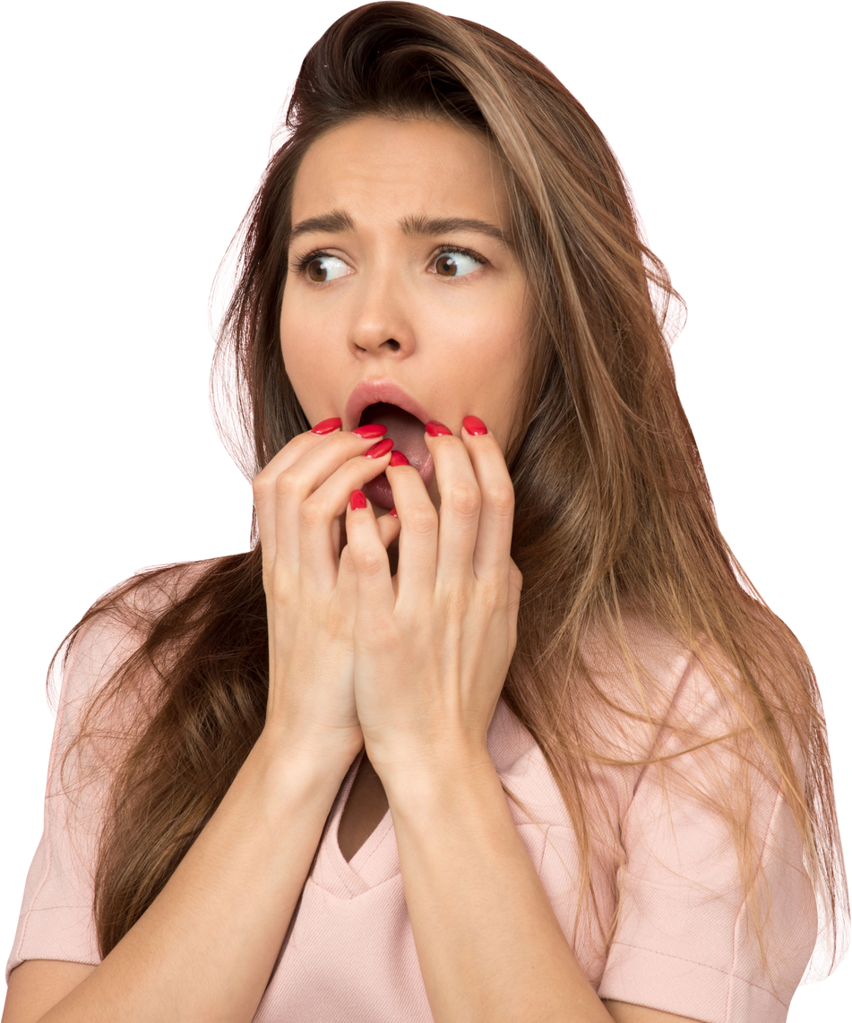 Woman looking Shocked