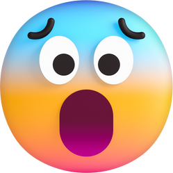 3D Stylized Shocked Emoji